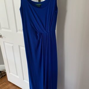 Royal Blue Ralph Lauren dress.  MIDI. Slightly HiLow. Size 6